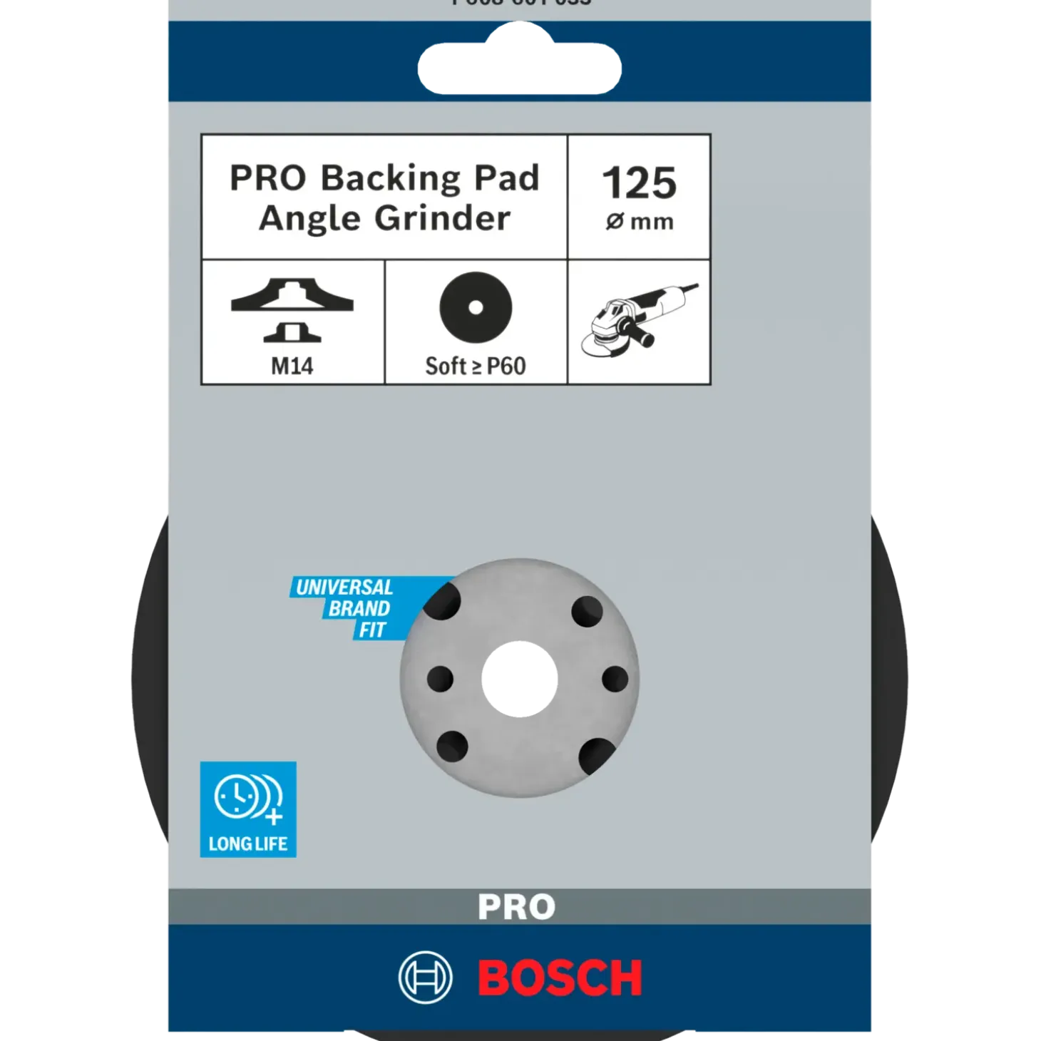 Bosch PRO bagskive, blød, 125 mm, M14, blød
