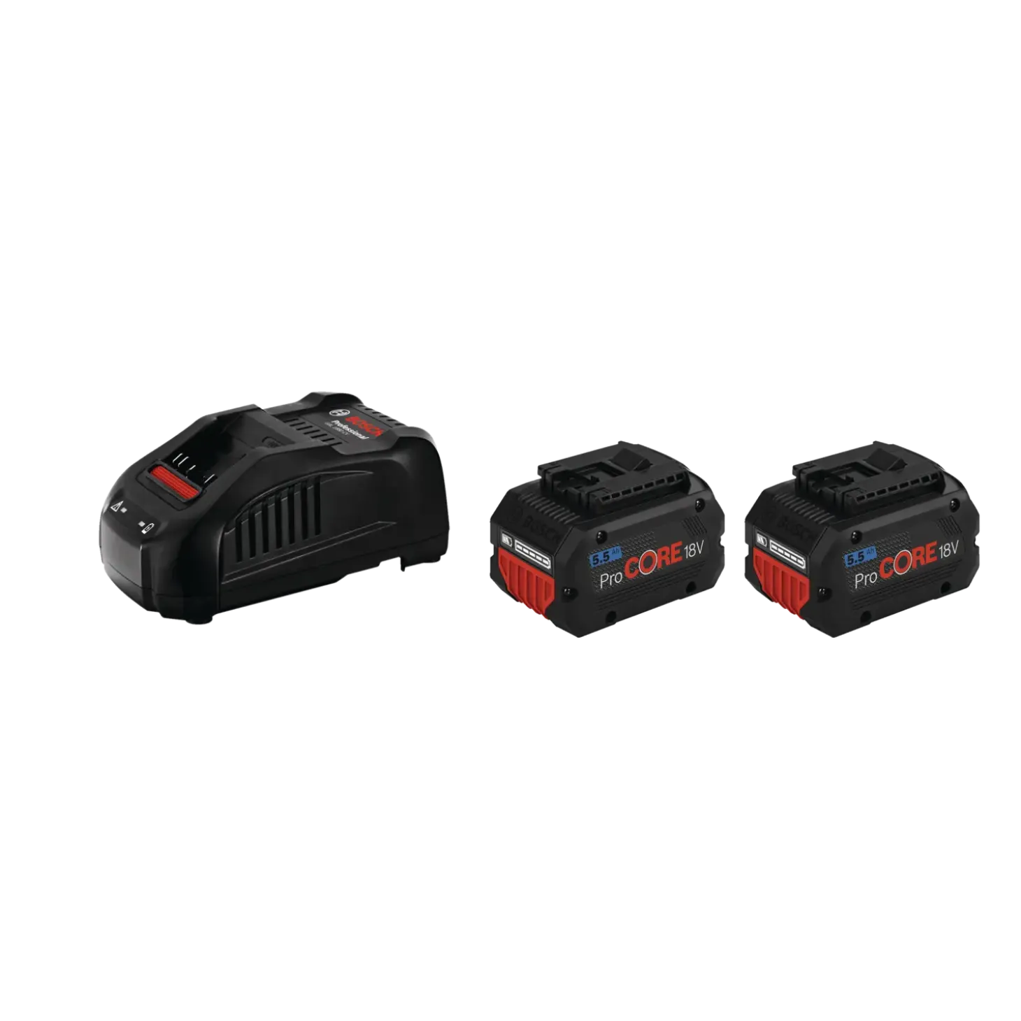 Bosch Procore startsæt batterier 2x5,5 Ah + lader GAL 1880 CV