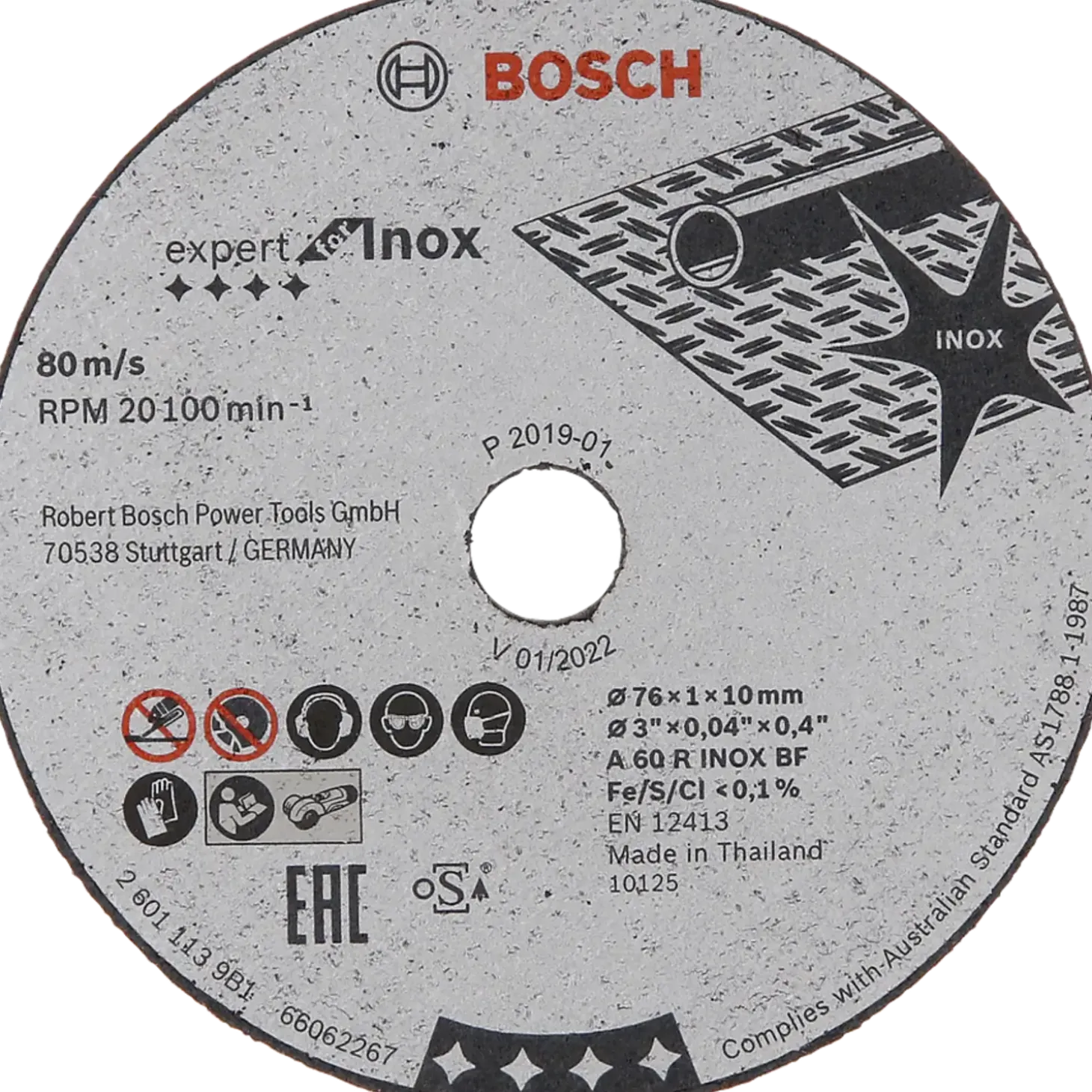 Bosch PRO Stainless Steel and Metal limet skæreskive i rustfrit stål og metal, 76 x 1 x 10 mm