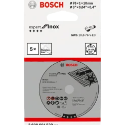 Bosch PRO Stainless Steel and Metal limet skæreskive i rustfrit stål og metal, 76 x 1 x 10 mm