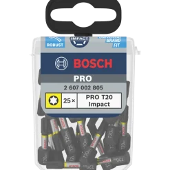 Bosch PRO Torx slagbor, T20, 25 mm, display, 10 x 25 stk.