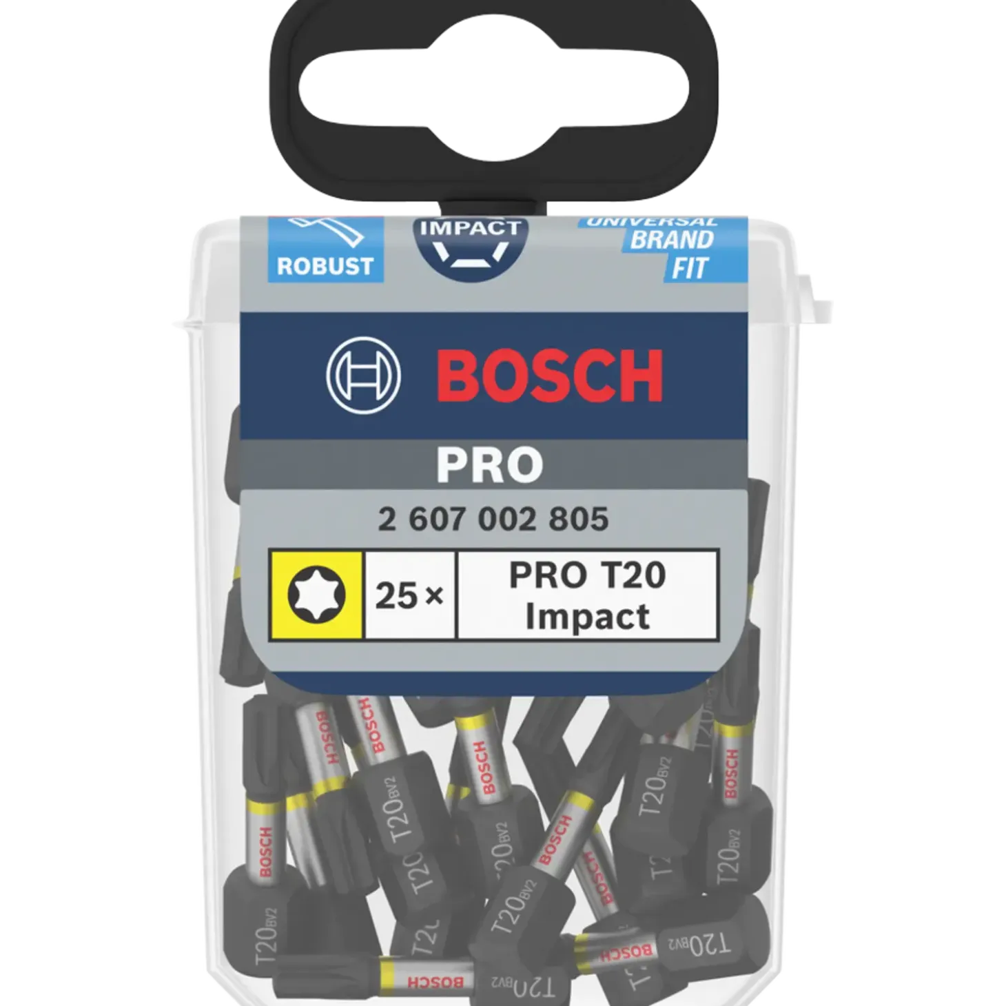Bosch PRO Torx slagbor, T20, 25 mm, display, 10 x 25 stk.