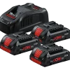 Bosch startersæt PC 18V inkl. 3 x 4 Ah batterier