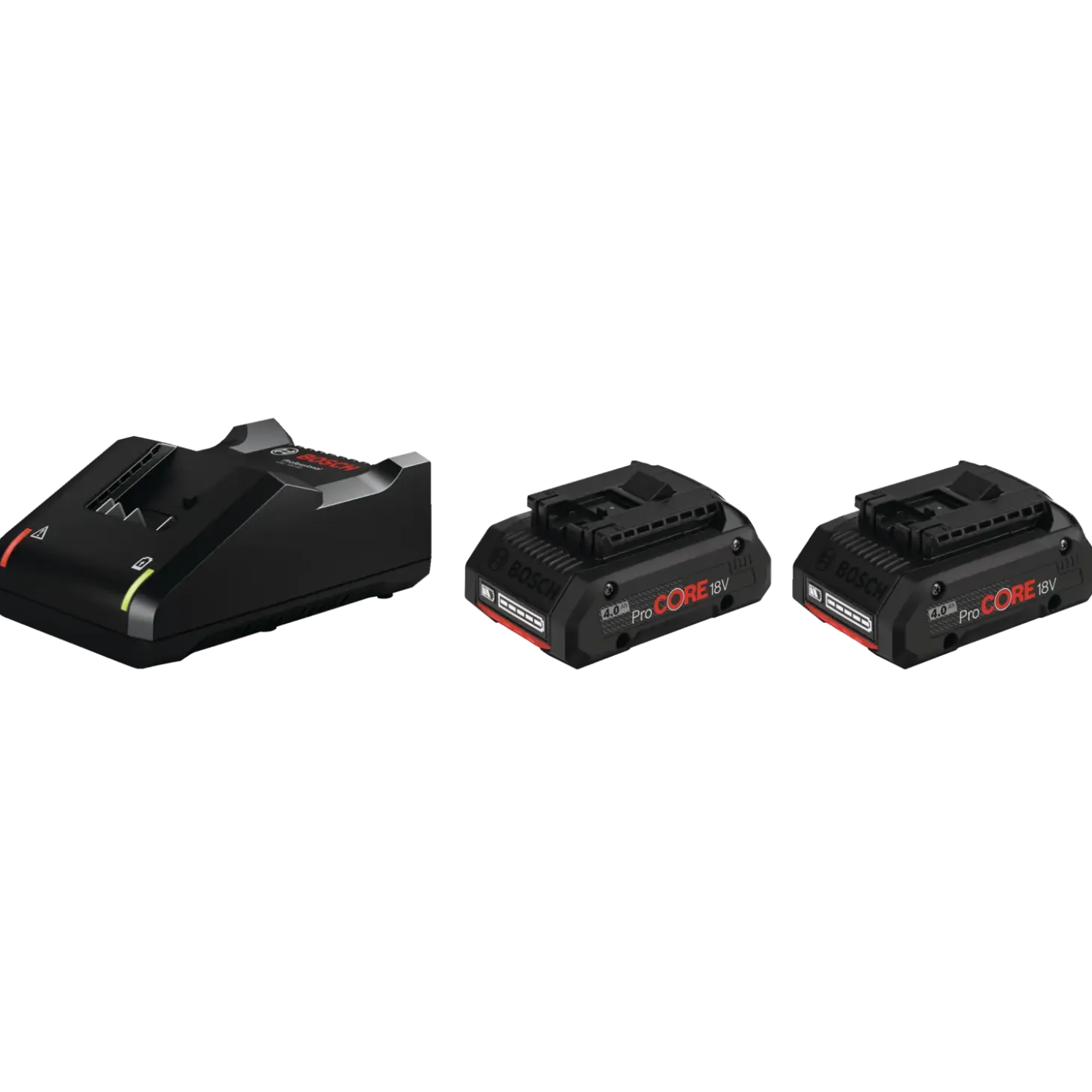 Bosch startersæt 2x ProCORE 18V 4.0Ah + hurtiglader