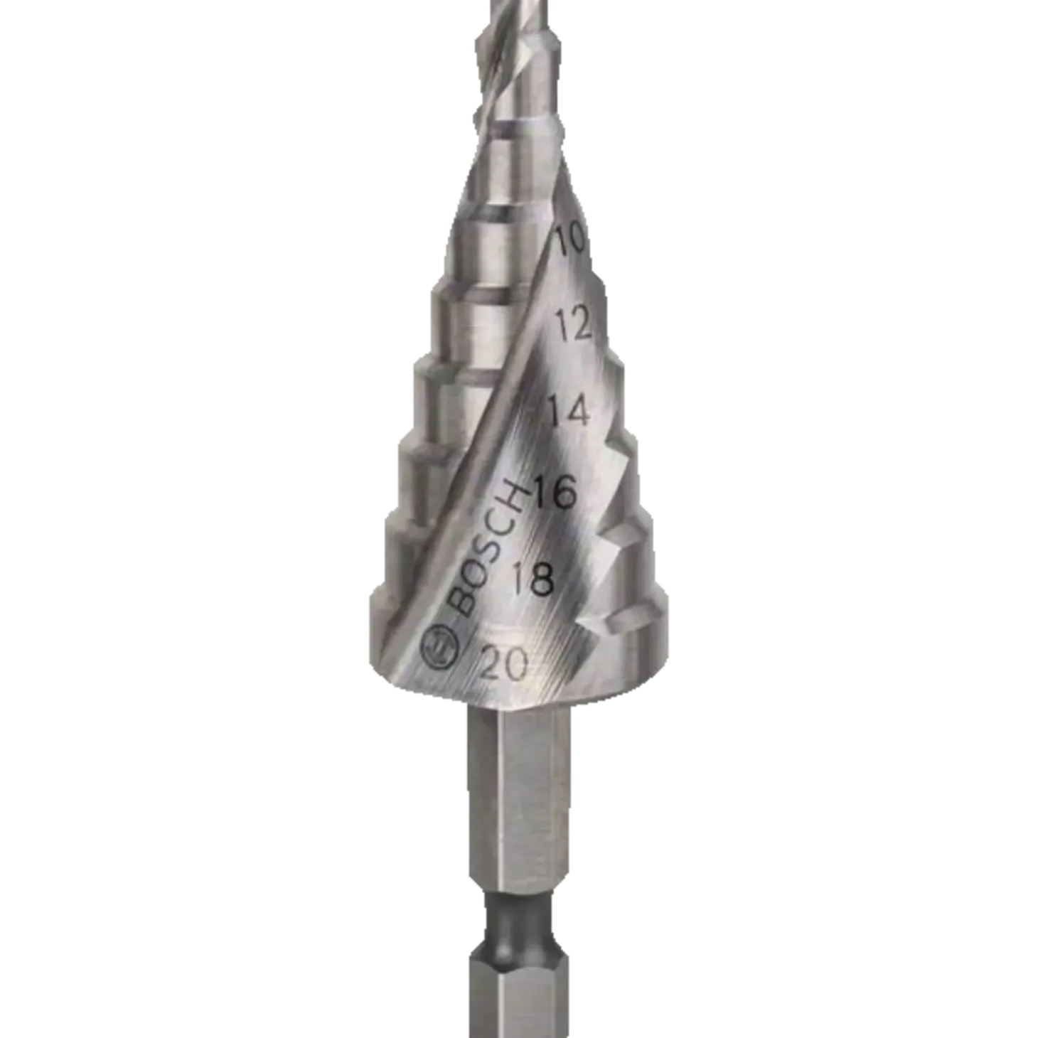 Bosch trinbor HSS sekskantet skaft 9 trin (juletræ) Ø4-20 mm