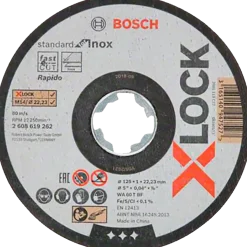 Bosch X-Lock Standard for Inox skæreskive lige 125x1 mm 10 stk