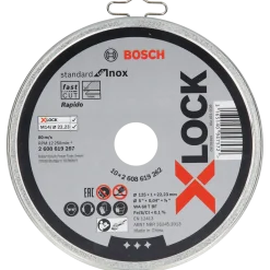 Bosch X-Lock Standard for Inox skæreskive lige 125x1 mm 10 stk
