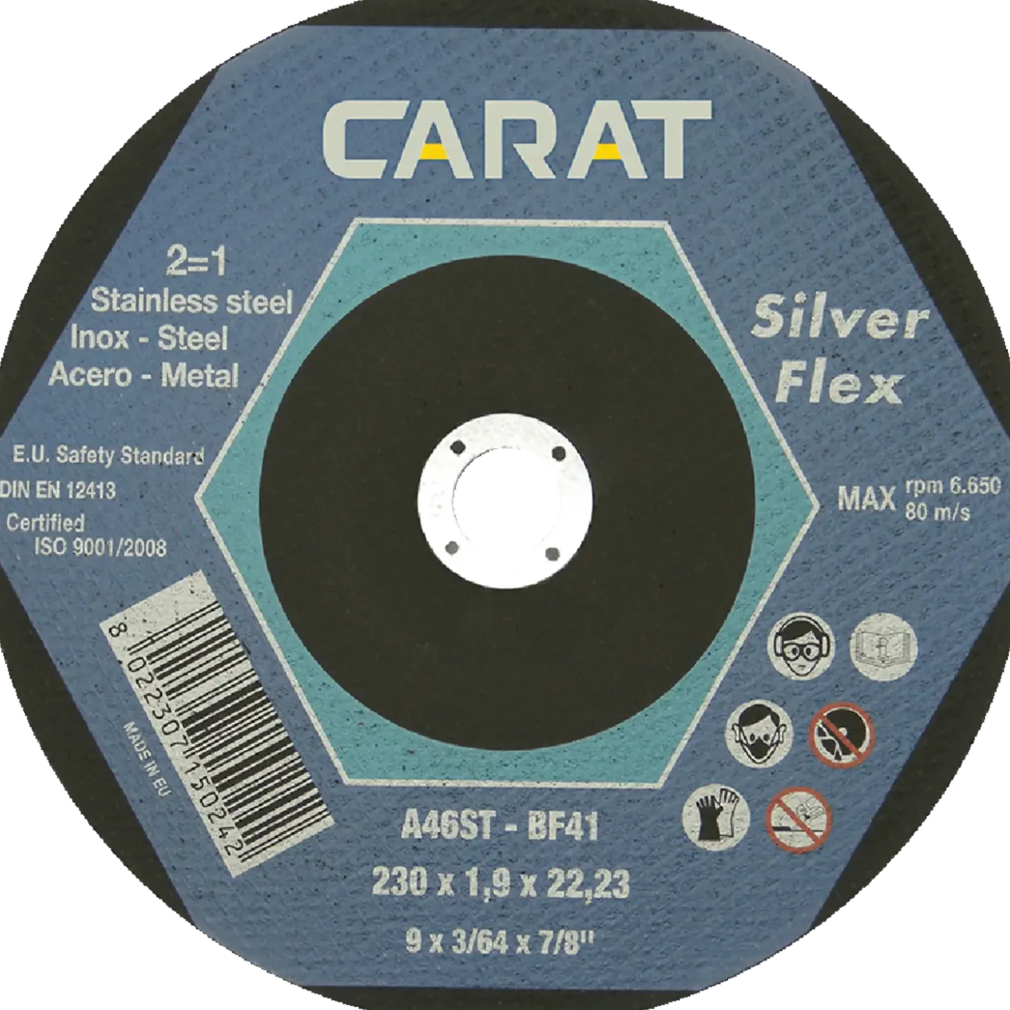 Carat Silver-flex skæreskive metal og rustfrit stål 230 mm