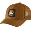 Carhartt canvas mesh back C patch kasket brun onesize
