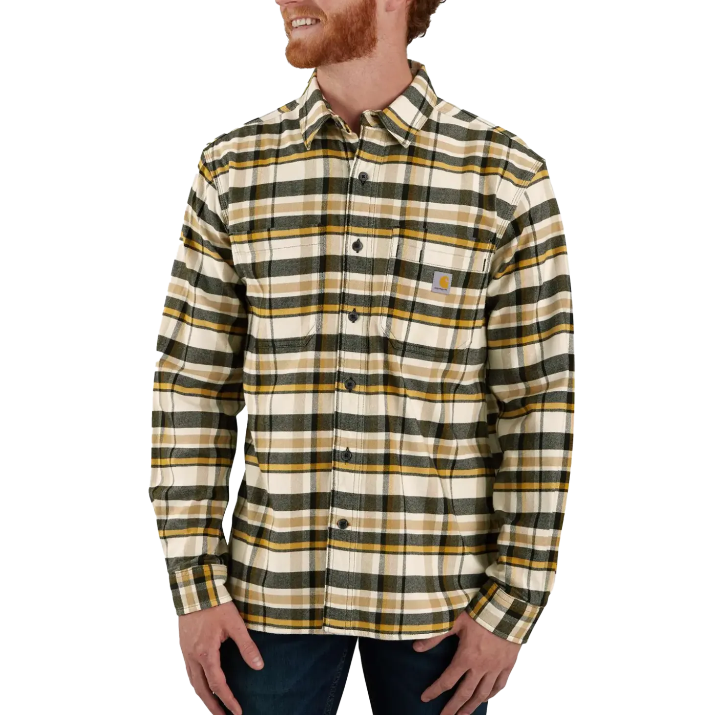 Carhartt flannel skjorte lys str. L