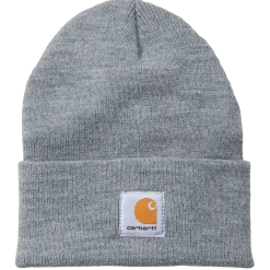 Carhartt strikhue med logo heather grey