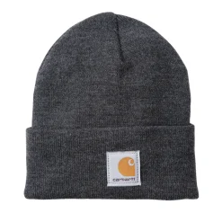 Carhartt strikhue med logo mørke grå