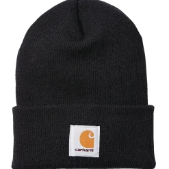Carhartt strikhue med logo sort