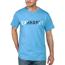 Carhartt t-shit Force Flex Block logo blå str. M