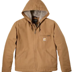 Carhartt washed duck sherpa lined jakke brun str. XL
