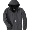 Carhartt Wind Fight hættetrøje carbon heather str. L
