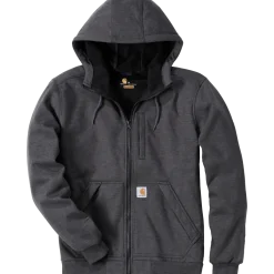 Carhartt Wind Fight hættetrøje carbon heather str. L