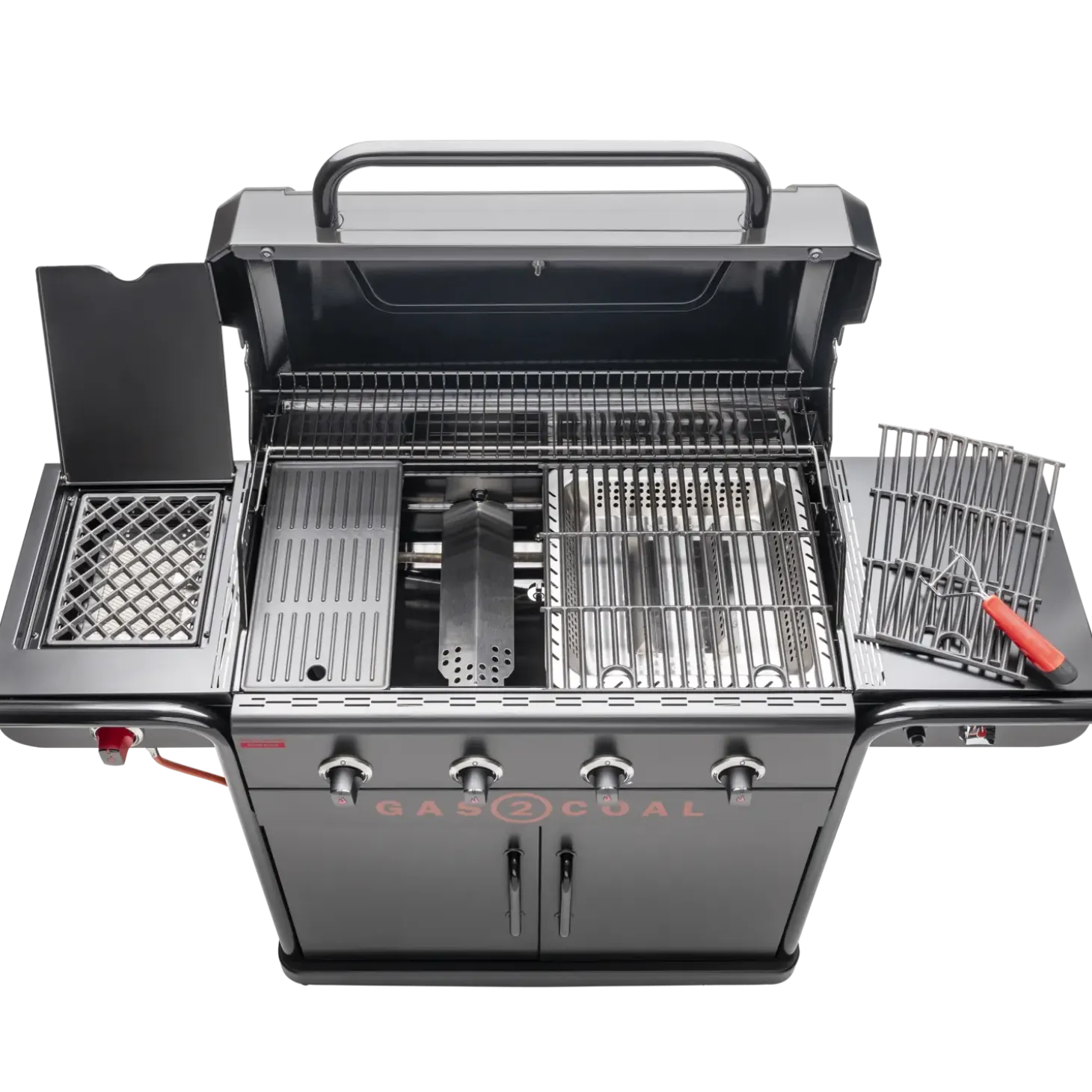 Char-Broil Gas2Coal Special Edition 4 - hybridgrill (gasgrill/kulgrill) med 4 brændere