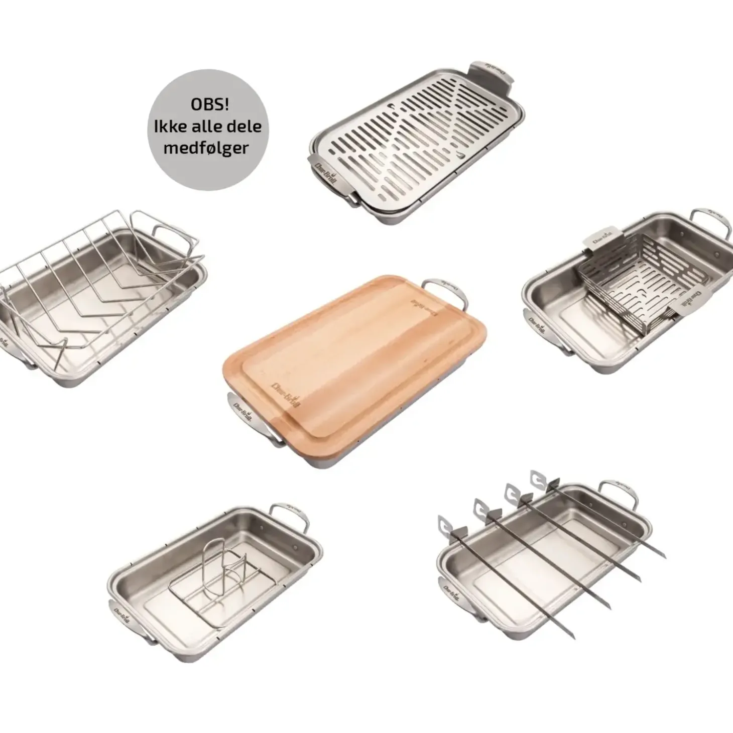 Char-Broil Grill+® bradepande og skærebræt bambus