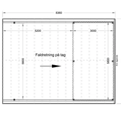 Christian dobbelt carport med redskabsrum 836x630 cm - m/plast trapeztag