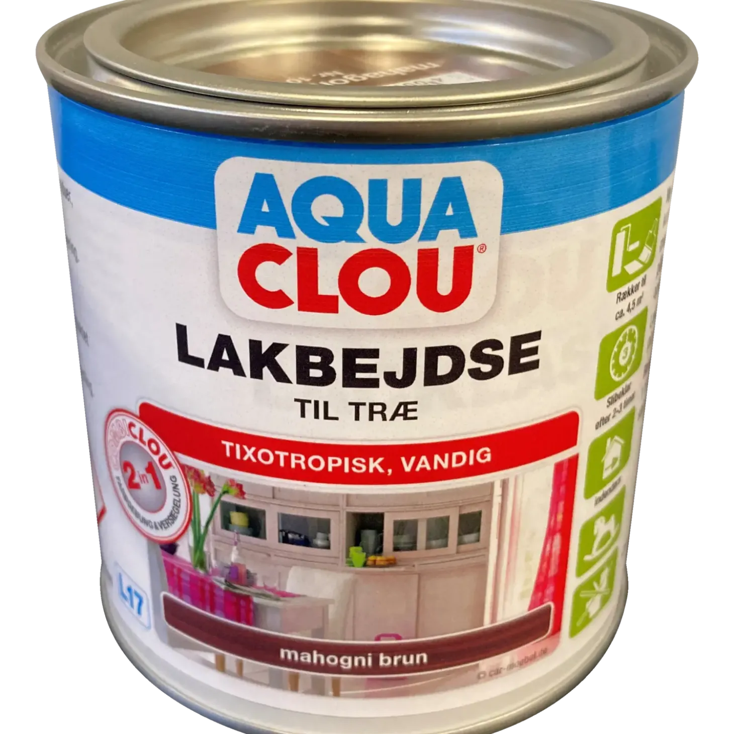 Clou Combi L17 lakbejdse mahony brun 370 ml