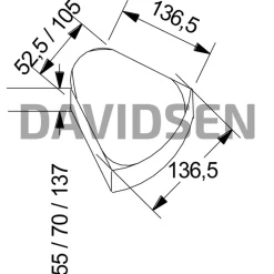 5 cm grå hjertingsten flexline LILLE 14x14/5,25 cm