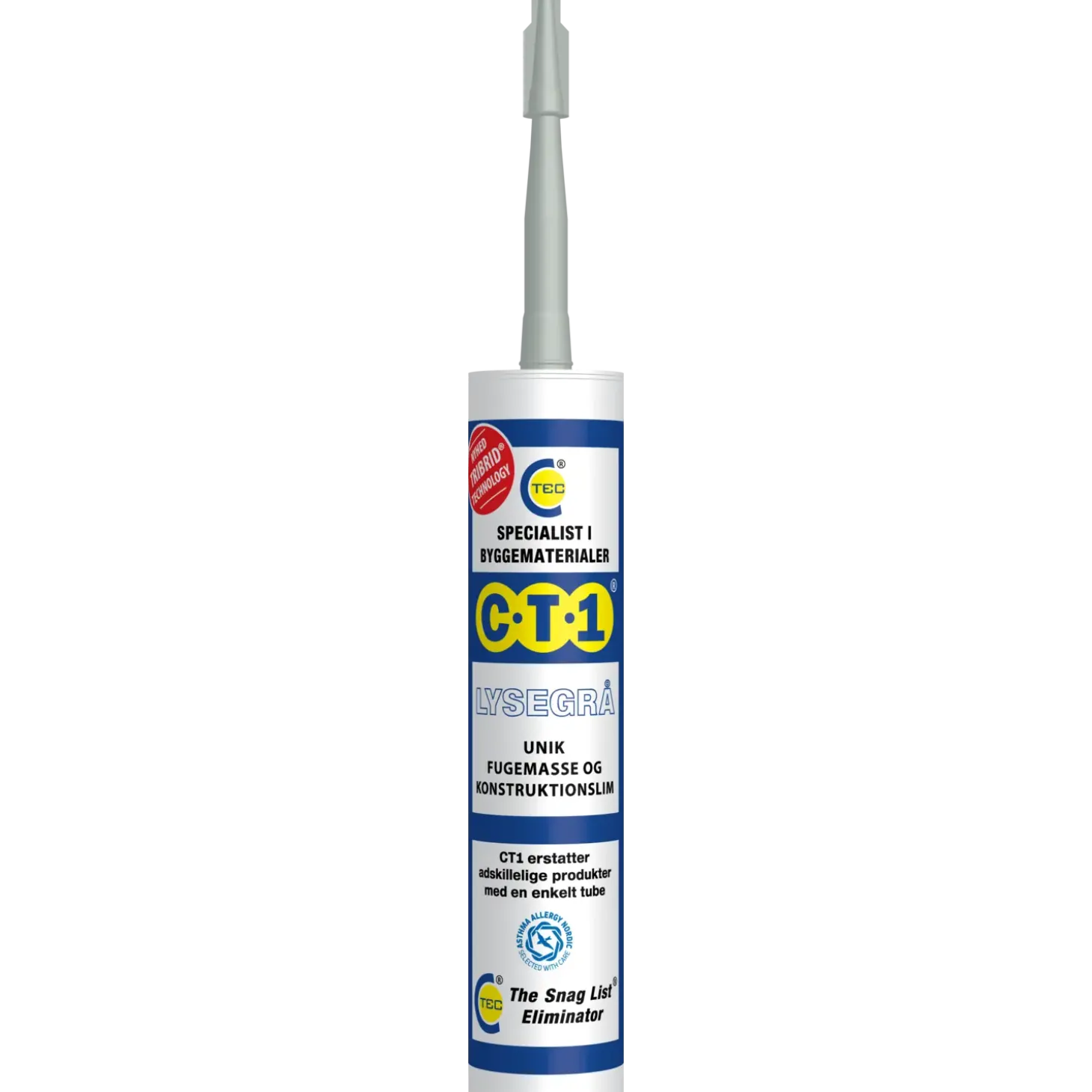 CT1 polymer fugemasse lysegrå 290 ml