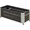 Cubic Blomsterkasse med hjul 120x50x45 cm sort