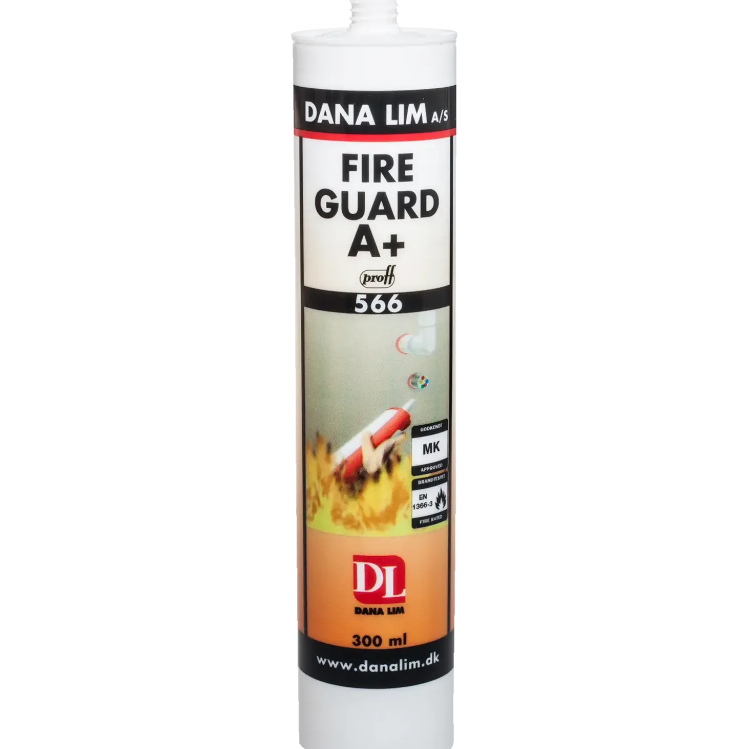 Dana fire guard A+ 566 hvid 300 mm