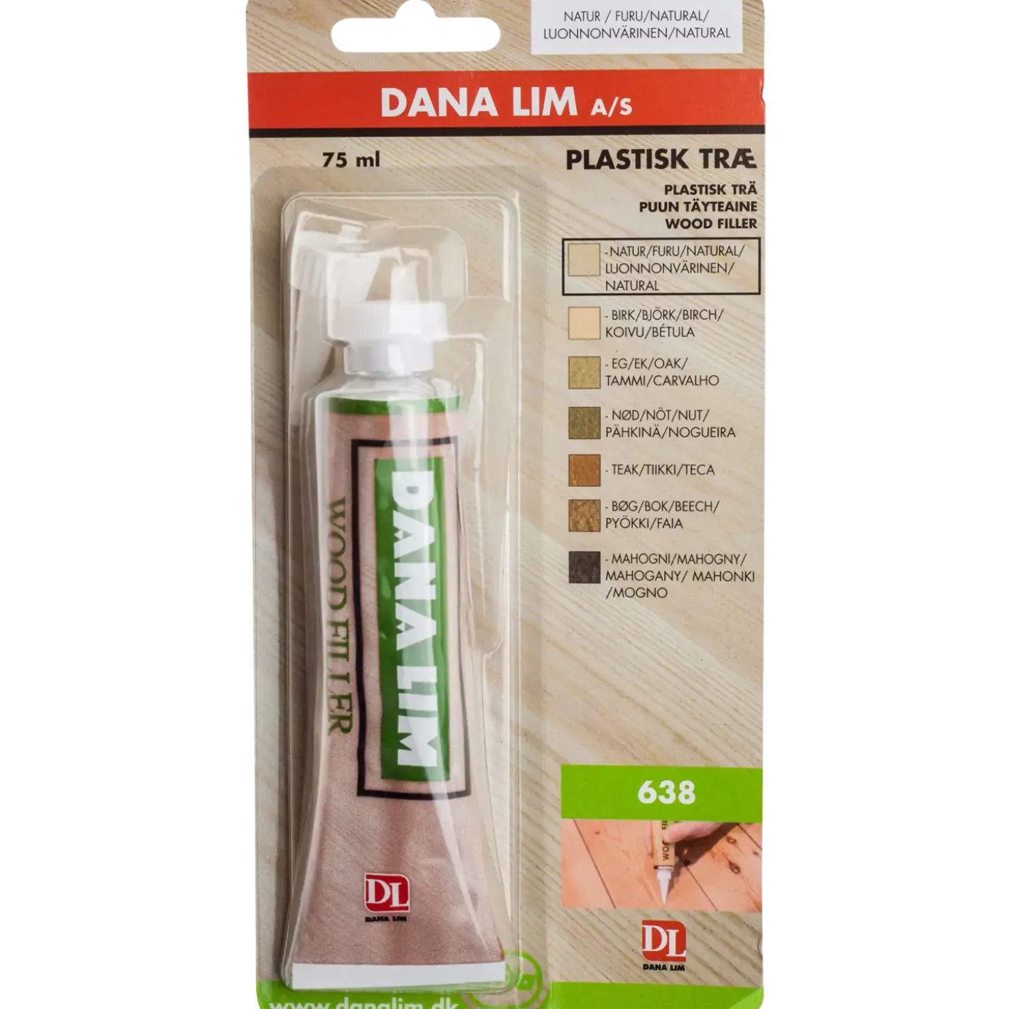 Dana plastik træ 638 teak 75 ml