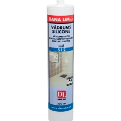 Dana proff vådrumssilicone 512 hvid 300 ml