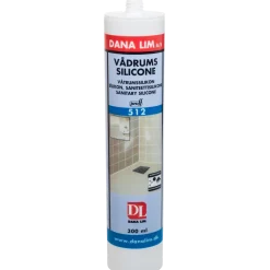 Dana proff vådrumssilicone 512 sort 300 ml