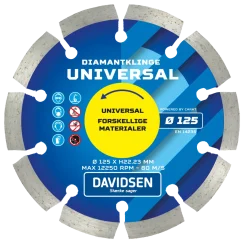 Davidsen diamantklinge universal Ø125 mm