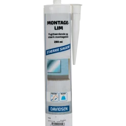 Davidsen montagelim  tube hvid 290 ml