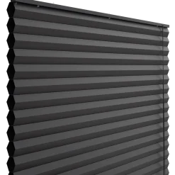 Debel dubai mørklægningsgardin plisse sort 60x130 cm
