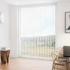 Debel lamelgardin komplet D´Lux hvid 100x250 cm