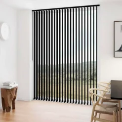 Debel lamelgardin komplet D´Lux sort 100x250 cm