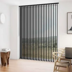 Debel lamelgardin komplet D´Lux sort 100x250 cm