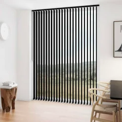 Debel lamelgardin komplet D´Lux sort 100x250 cm