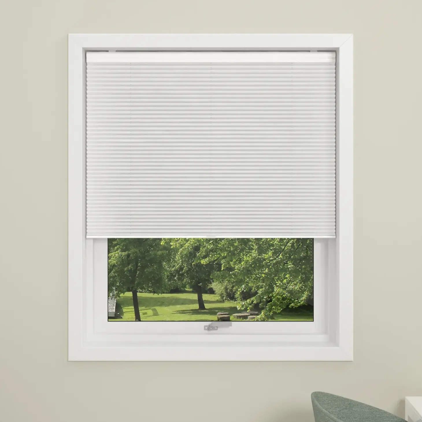 Debel LR plissegardin hvid 60x160 cm