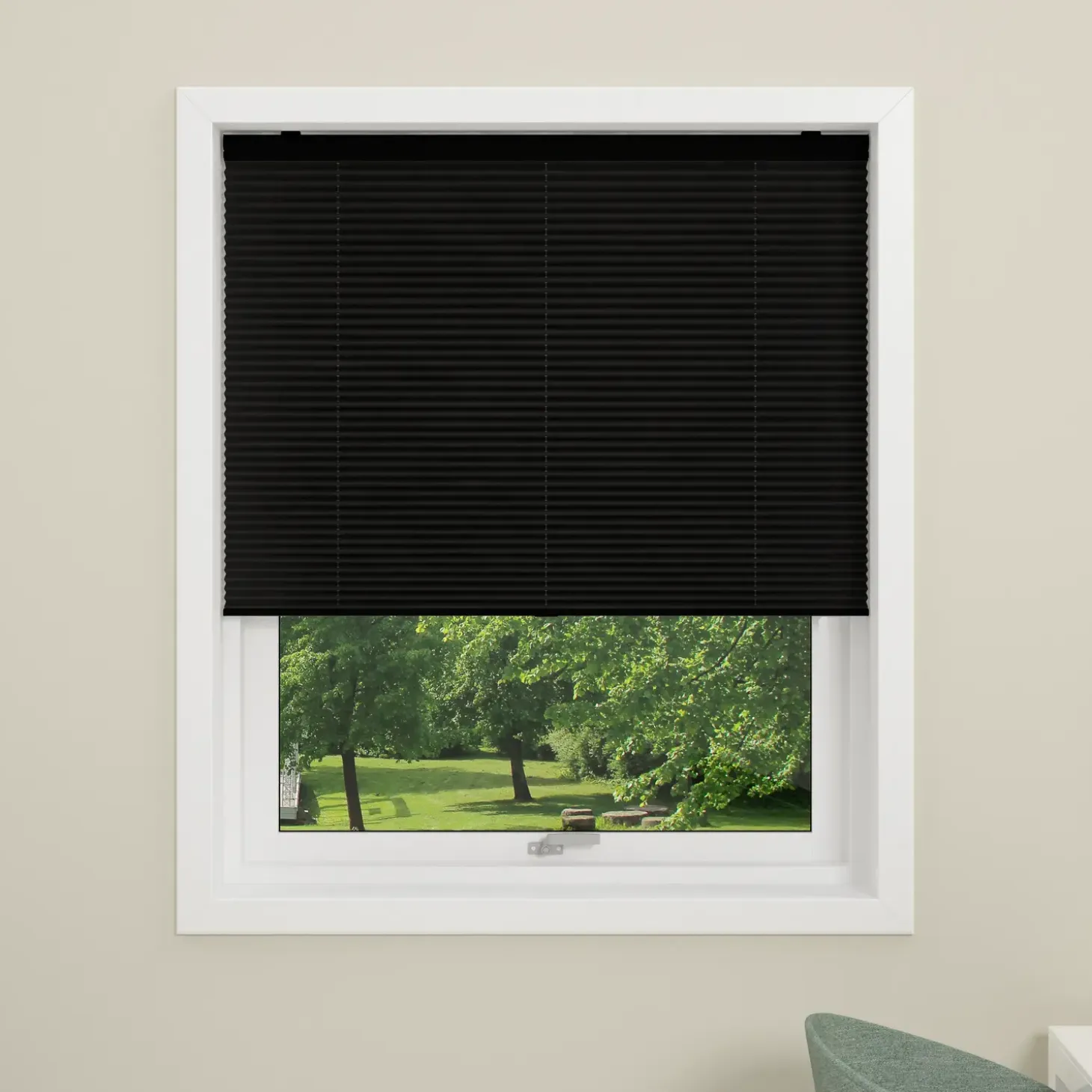 Debel LR plissegardin sort 70x160 cm