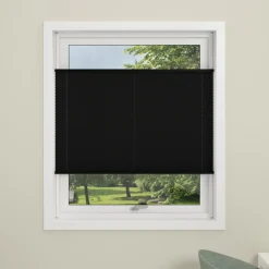 Debel plisségardin flex sort 50x130 cm