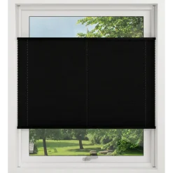 Debel plisségardin flex sort 50x130 cm