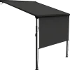 Debel Sigma pergolamarkise med LED-lys 500x400 cm antracitgrå