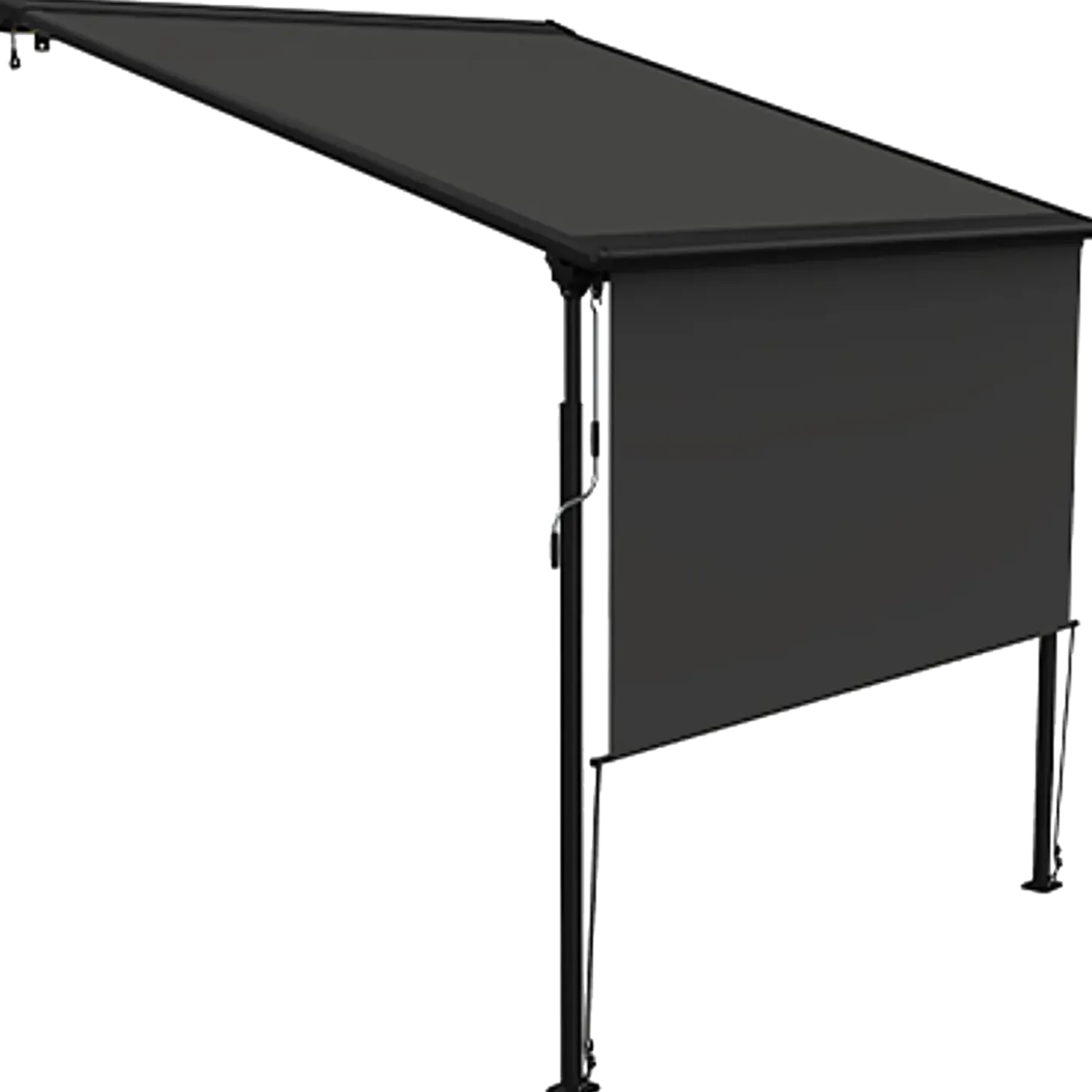 Debel Sigma pergolamarkise med LED-lys 500x400 cm antracitgrå