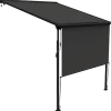 Debel Sigma pergolamarkise med LED-lys 400x400 cm antracitgrå