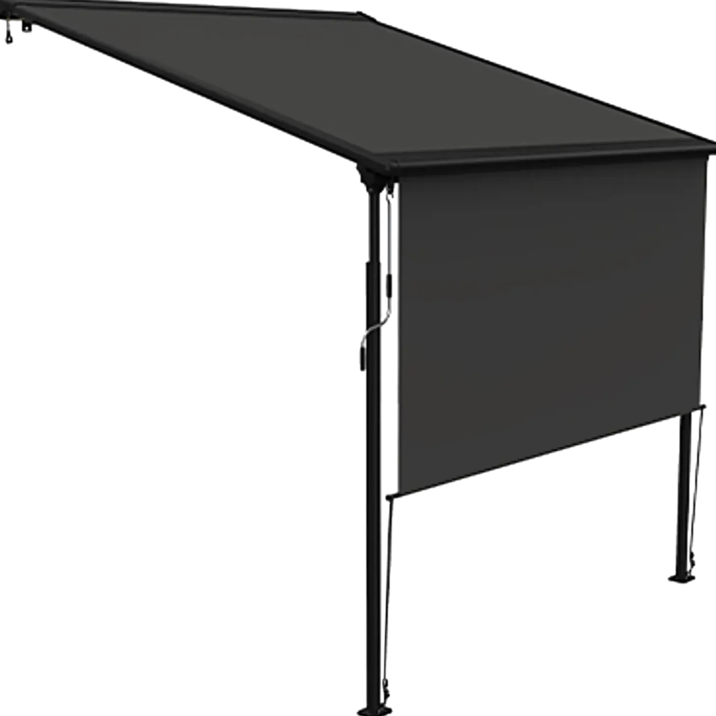 Debel Sigma pergolamarkise med LED-lys 400x400 cm antracitgrå