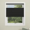 Debel touch split plissegardin sort 60x160 cm