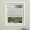 Debel touch split plissegardin hvid 60x160 cm