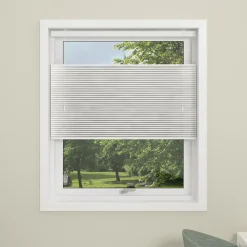Debel touch split plissegardin hvid 60x160 cm
